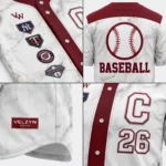 Custom Pinstripe Full-Button Baseball Jersey - Image 4