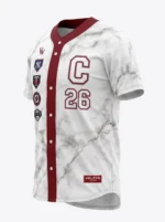 Custom Pinstripe Full-Button Baseball Jersey - Image 3